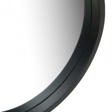 Oglindă de perete cu o curea, 40 cm, negru - Img 3