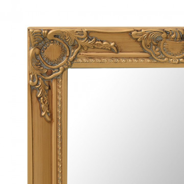 Oglindă de perete în stil baroc, auriu, 60 x 40 cm - Img 4