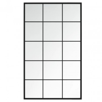 Oglindă de perete, negru, 100x60 cm, metal - Img 2