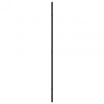 Oglindă de perete, negru, 60x100 cm, dreptunghiulară, fier - Img 4