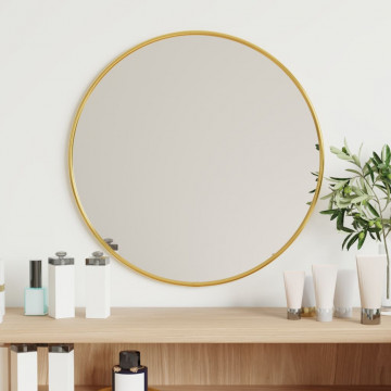 Oglindă de perete rotundă, auriu, Ø 40 cm - Img 1