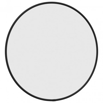 Oglindă de perete rotundă, negru, Ø 40 cm - Img 3
