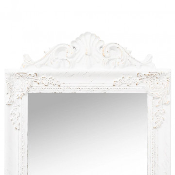 Oglindă de sine stătătoare, alb, 50x200 cm - Img 7