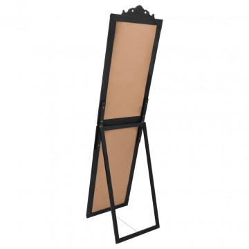 Oglindă de sine stătătoare, negru, 40x160 cm - Img 4
