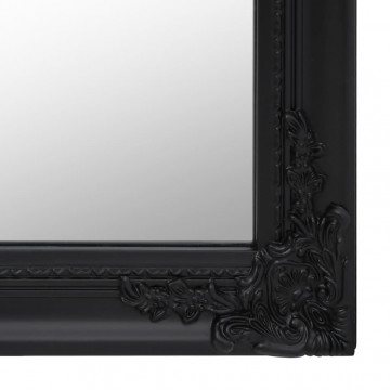 Oglindă de sine stătătoare, negru, 40x160 cm - Img 5