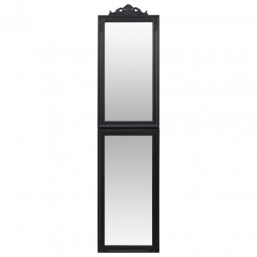 Oglindă de sine stătătoare, negru, 45x180 cm - Img 3