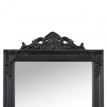 Oglindă de sine stătătoare, negru, 45x180 cm - Img 7