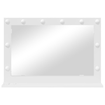 Oglindă de toaletă cu lumini LED Alb 80x55x18 cm - Img 3