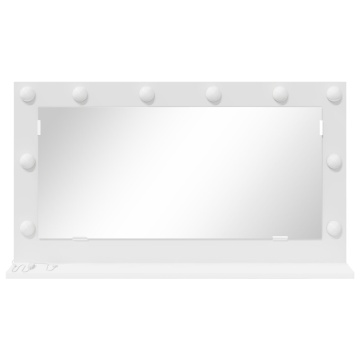 Oglindă de toaletă cu lumini LED Albă 80x45x18 cm - Img 3