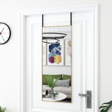 Oglindă pentru ușă, auriu, 40x100 cm, sticlă și aluminiu - Img 1