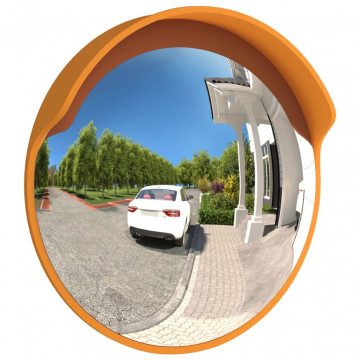 Oglindă trafic convexă exterior, portocaliu Ø30 cm policarbonat - Img 3