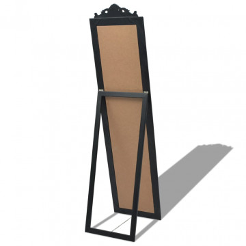 Oglindă verticală în stil baroc 160 x 40 cm negru - Img 4