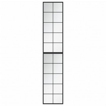 Oglinzi de perete, 2 buc., negru, 100x40 cm, metal - Img 2