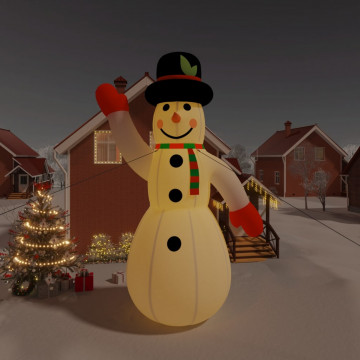 Om de zăpadă gonflabil pentru Crăciun cu LED-uri, 805 cm - Img 1