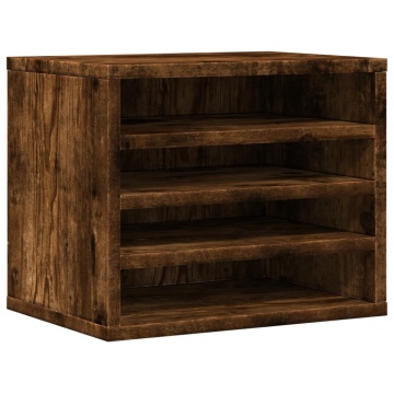 Organizator birou, stejar fumuriu, 36x26x29,5 cm lemn prelucrat - Img 2