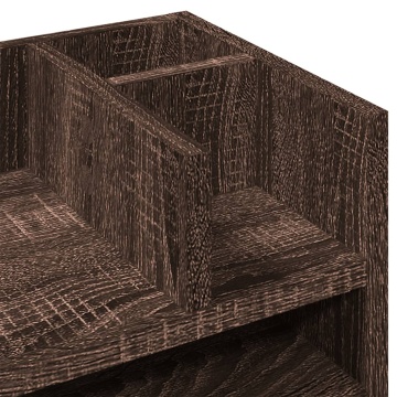 Organizator birou, stejar maro, 44,5x24x25 cm lemn prelucrat - Img 6