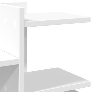 Organizator de birou, alb, 49x20x52,5 cm, lemn prelucrat - Img 6
