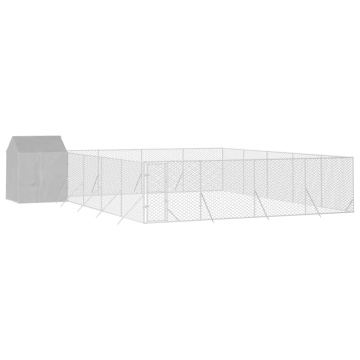 Padoc exterior cu acoperiș argintiu 10x10x2,5 m oțel galvanizat - Img 3