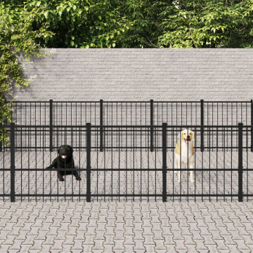 Padoc pentru câini de exterior, 18,82 m², oțel - Img 1