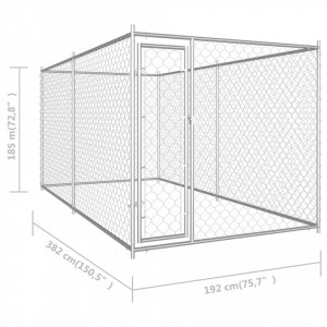 Padoc pentru câini de exterior, 382 x 192 x 185 cm - Img 7