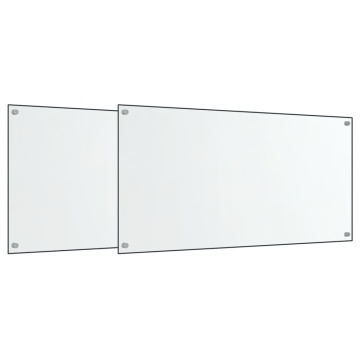 Panou antistropi bucătărie 2 buc. transparent 80x50 cm sticlă - Img 2