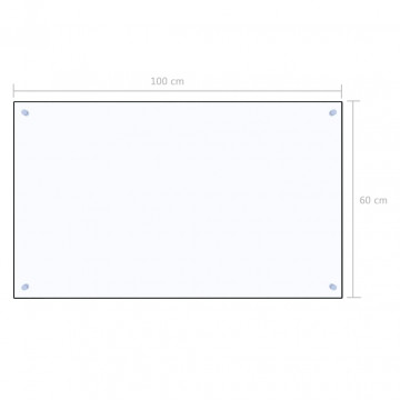 Panou antistropi bucătărie transparent 100x60cm sticlă securiz. - Img 5
