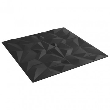 Panouri de perete 12 buc. negru 50x50 cm EPS 3 m² ametist - Img 7