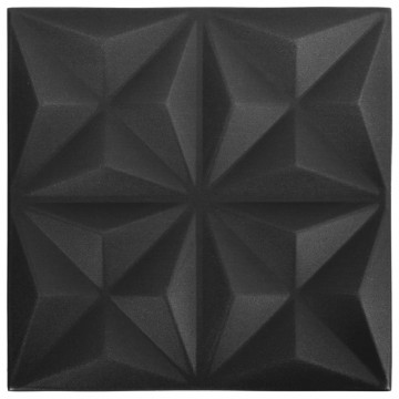 Panouri de perete 3D 24 buc. negru 50x50 cm model origami 6 m² - Img 6