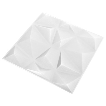 Panouri de perete 3D 48 buc. alb 50x50 cm model diamant 12 m² - Img 4