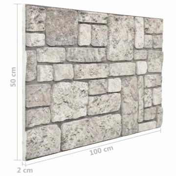 Panouri de perete 3D, model cărămidă, gri, 10 buc., EPS - Img 7