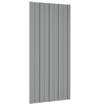Panouri pentru acoperiș 12 buc. gri 100x45 cm oțel galvanizat - Img 3