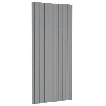 Panouri pentru acoperiș 12 buc. gri 100x45 cm oțel galvanizat - Img 7