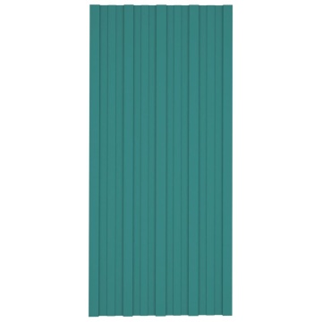 Panouri pentru acoperiș 12 buc. verde 100x45 cm oțel galvanizat - Img 2