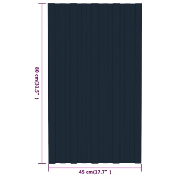 Panouri pentru acoperiș 36 buc antracit 80x45cm oțel galvanizat - Img 6