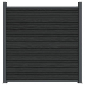 Panouri pentru gard, gri, 699x186 cm, WPC - Img 6