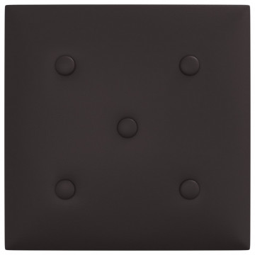Panouri perete 12 buc. negru 30x30 cm piele ecologică 1,08 m² - Img 8