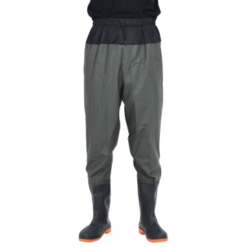 Pantaloni cu talie înaltă cu cizme, verde închis, mărimea 46 - Img 2