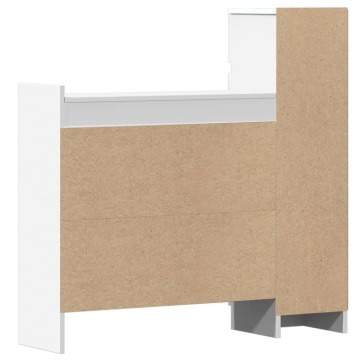 Pantofar, alb, 100,5x28x100 cm, lemn prelucrat - Img 7