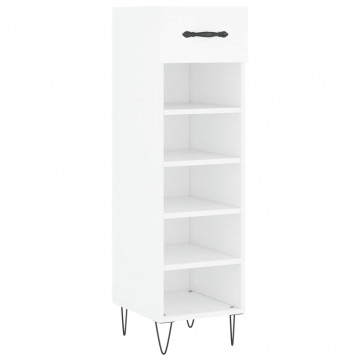 Pantofar, alb, 30x35x105 cm, lemn compozit - Img 2