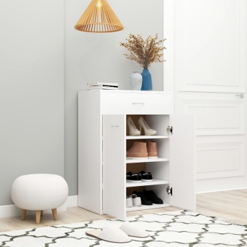 Pantofar, alb, 60x35x84 cm, lemn prelucrat - Img 4