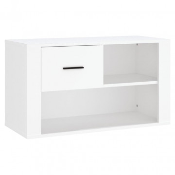 Pantofar, alb, 80x35x45 cm, lemn compozit - Img 2