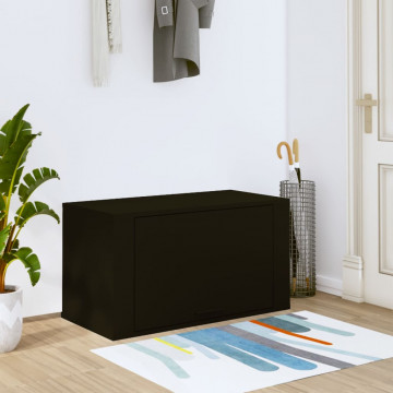 Pantofar de perete, negru, 70x35x38 cm, lemn prelucrat - Img 1