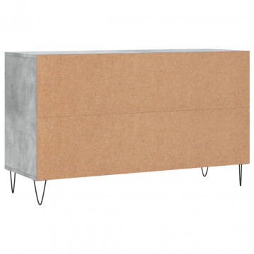 Pantofar, gri beton, 102x36x60 cm, lemn prelucrat - Img 5