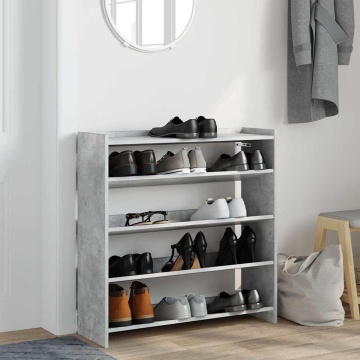 Pantofar, gri beton, 80x25x81 cm, lemn prelucrat - Img 3