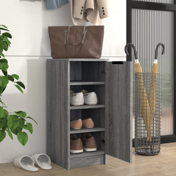 Pantofar, gri sonoma, 30x35x70 cm, lemn compozit - Img 3