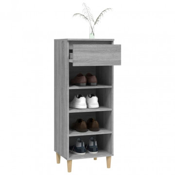 Pantofar, gri sonoma, 40x36x105 cm, lemn prelucrat - Img 6