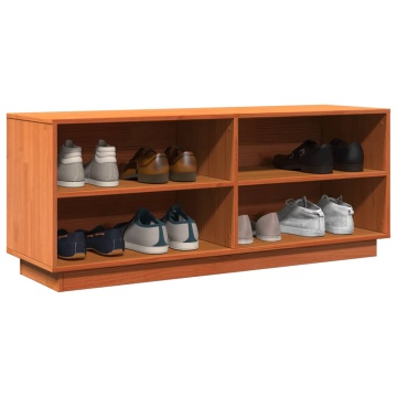 Pantofar, maro ceruit, 110x34x45 cm, lemn masiv de pin - Img 4