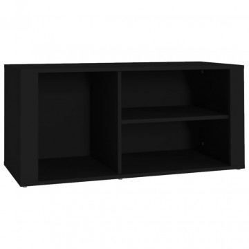 Pantofar, negru, 100x35x45 cm, lemn compozit - Img 2