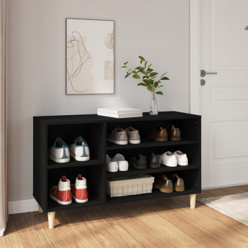 Pantofar, negru, 102x36x60 cm, lemn compozit - Img 1