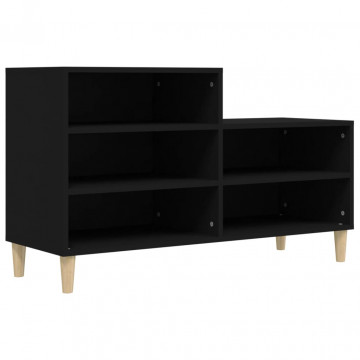 Pantofar, negru, 102x36x60 cm, lemn compozit - Img 2